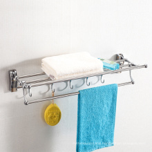 Modern Two layers wall mounted towel type foldable bath rail coat rack
